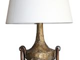 an image of a lamp with a white shade on it