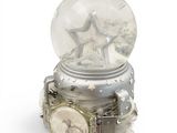 a snow globe with a star inside of it