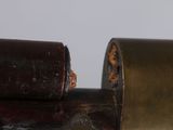 a close up of a metal object on a table