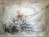 an image of a painting with a lot of black paint on it