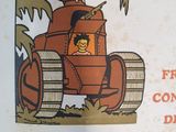a picture of a book with a picture of a man driving a tractor
