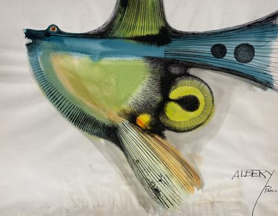 le dessin d'un oiseau figurant sur une feuille de papier