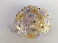 Lustre suspension en verre de Murano à décor de fleurs (photo 4)