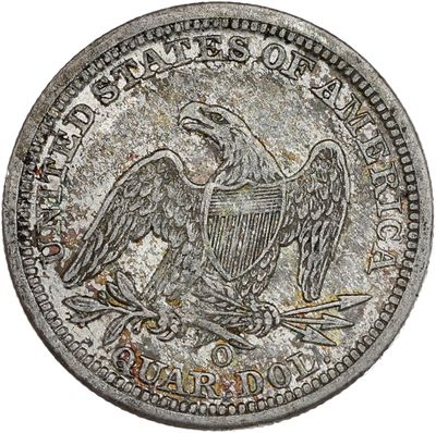 une pièce d'argent sur laquelle est représenté un aigle