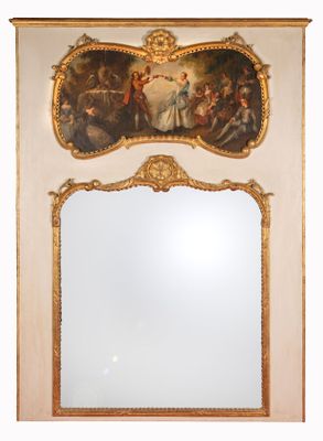 un miroir sur lequel est peinte une image et un miroir sur lequel est peinte une image