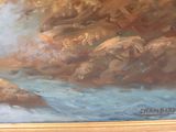 a picture of a painting on the wall of a room