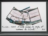 a picture of a picture of a birdcage with a quote written on it