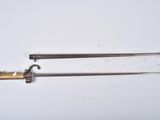 pair of antique brass - plated tools on white background