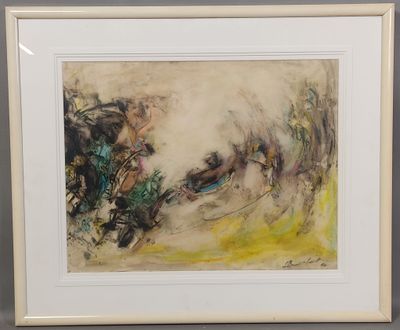 une image représentant un tableau d'un cheval peint par un homme
