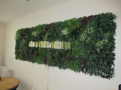 (J.) LOT de DÉCORATION : mur végétal synthétique (plastique)…