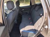 the back seats of a car are black and blue