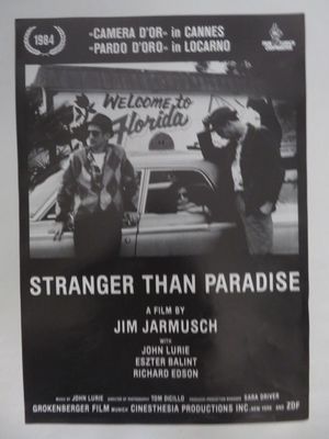 affiche du film « Stranger Than Paradise », avec Jim Jarmusch et Richard Baskin