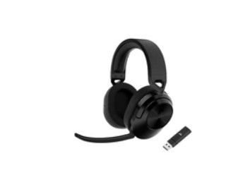 le casque est noir et est équipé d'un microphone intégré