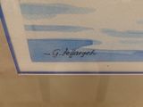 a picture of a blue and white picture of a plane