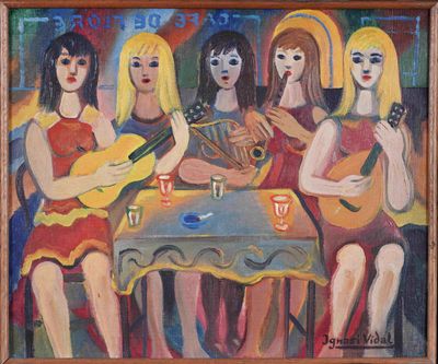 IGNASI VIDAL (1904-1988) Concert Juvénile au Café de Flore