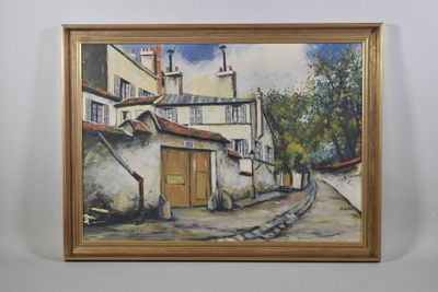 Elisée MACLET (1881-1962) Ruelle à Paris Huile sur carton si…