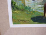 a painting of a horse that is standing in the grass