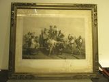 an old picture of a group of people in a room