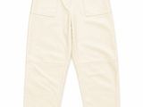 a picture of a white pants with pockets and a belt