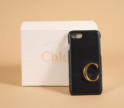black leather case with gold ring for iphone 6 / 6 / 6s