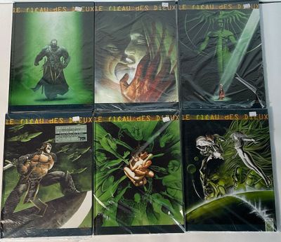 six bandes dessinées figurant sur les couvertures du livre