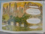 une photo d'un livre avec, en arrière-plan, une photo d'une ville