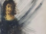 a painting of a woman with a smile on her face