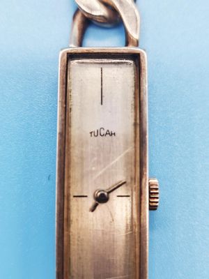 ARGENT / Montre dame mécanique TUCAH (Suisse), Années 70, mo…