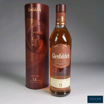 the glenfiddie 15 year old single malt scotch whisky