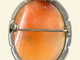 a picture of a picture of a pendant with an orange stone in it