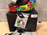a helmet that is sitting on top of a box