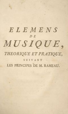 [Musique - ALEMBERT (Jean Le Rond d')].