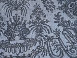 a close up of a black and white picture of a pattern