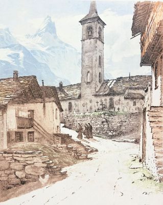 [Alpes] [Savoie] DREVET (Joanny). Tignes, mai 1936. Eau fort… - Photo 1