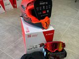 a helmet on top of a box with a helmet on top of it