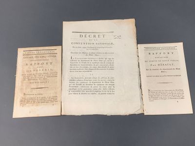 (Département du Mont-blanc) Réunion de 3 imprimés révolution…