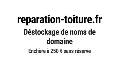 Nom de domaine reparation-toiture.