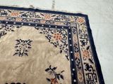 a rug that has a design on it on the floor
