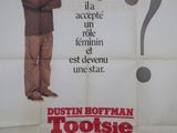 l'affiche du film « Tootsie », mettant en scène un homme avec un point d'interrogation