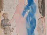 an image of a painting of two people standing next to each other