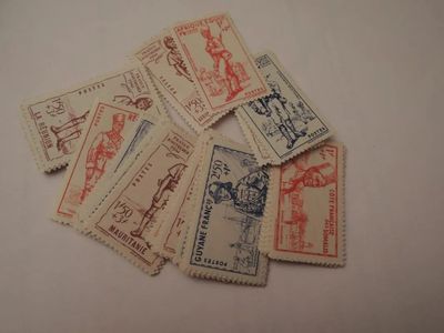 35.57 - Colonies Francaises ** - Lot DE TP Serie "Defense DE…
