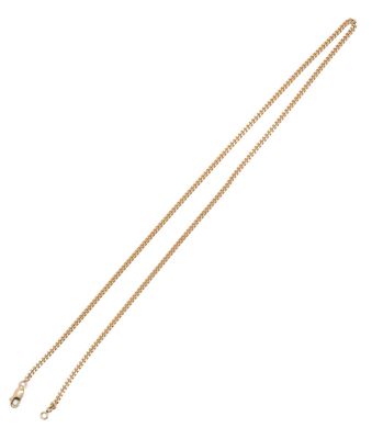 a gold necklace with a chain that is attached to it