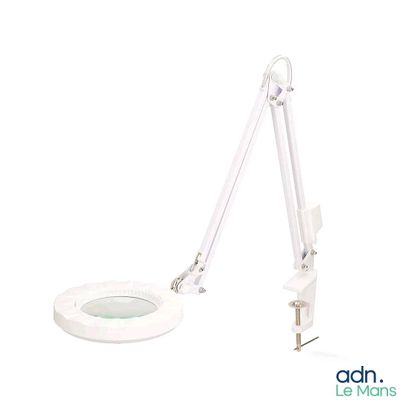 une photo d'une lampe loupe sur fond blanc