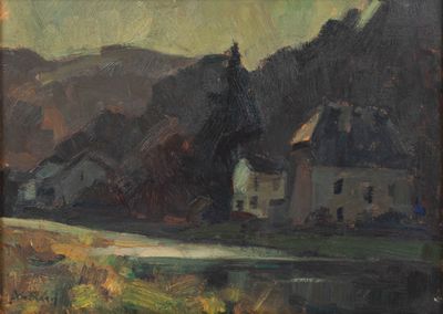 Albert RATY (1889 - 1970) Paysage mosan