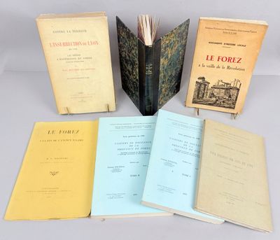 [Forez] Réunion de 6 textes en 7 volumes ou plaquettes in-8:… - Photo 1