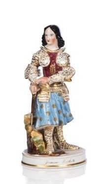 an image of a figurine of a woman with a basket