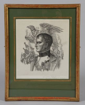 une vieille photo d'un homme en uniforme avec un aigle sur la tête