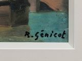 an image of a painting of a man sitting at a desk