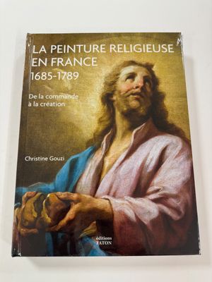 the cover of a book with a painting of jesus holding a ball