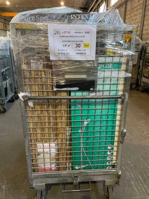 a cart with a lot of items inside of it